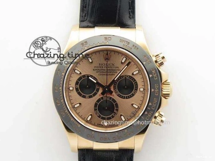 0107 Daytona 116515 Noob 1:1 Best Edition RG Black Dial On Black Leather Strap A NewStyle 3789